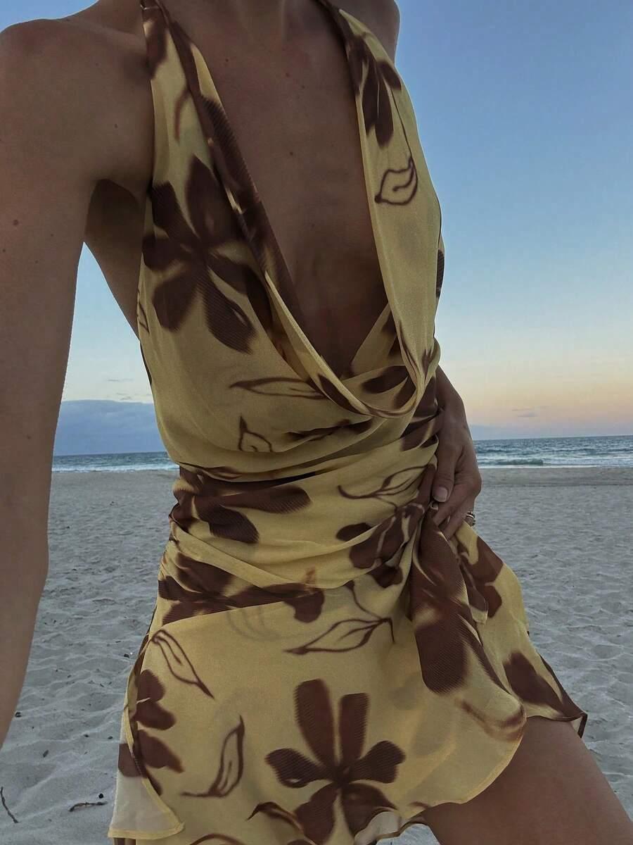 SHEIN MINI SUKIENKA KWIATY S06__M