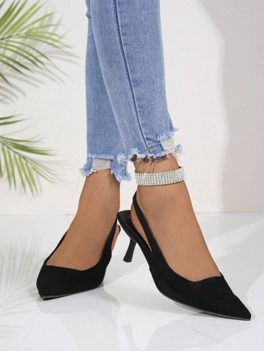 SHEIN CZARNE CZÓŁENKA SZPIC S06__36,5