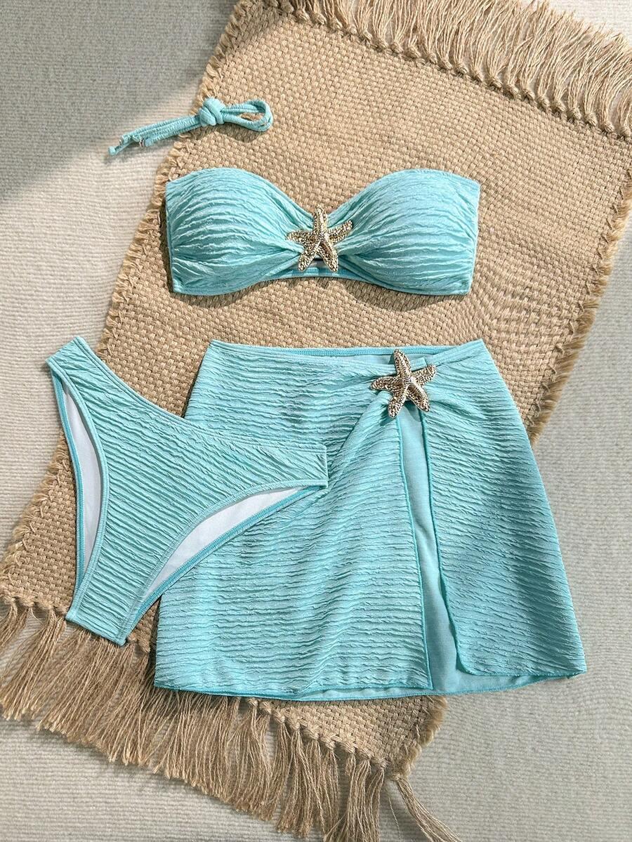 SOLEIA TRZYCZĘŚCIOWY KOMPLET BIKINI PAREO S06__XXS