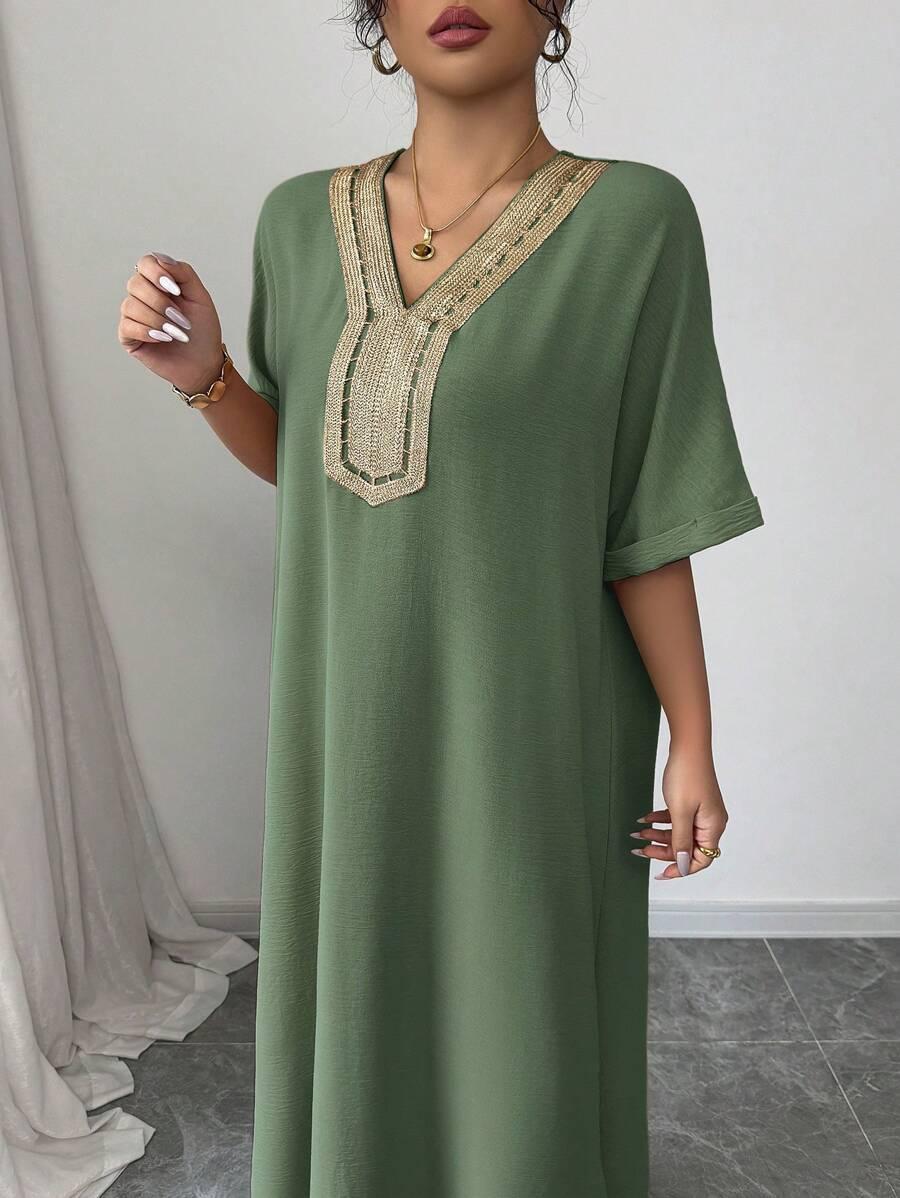 SHEIN ZIELONA MAXI SUKIENKA S06__M