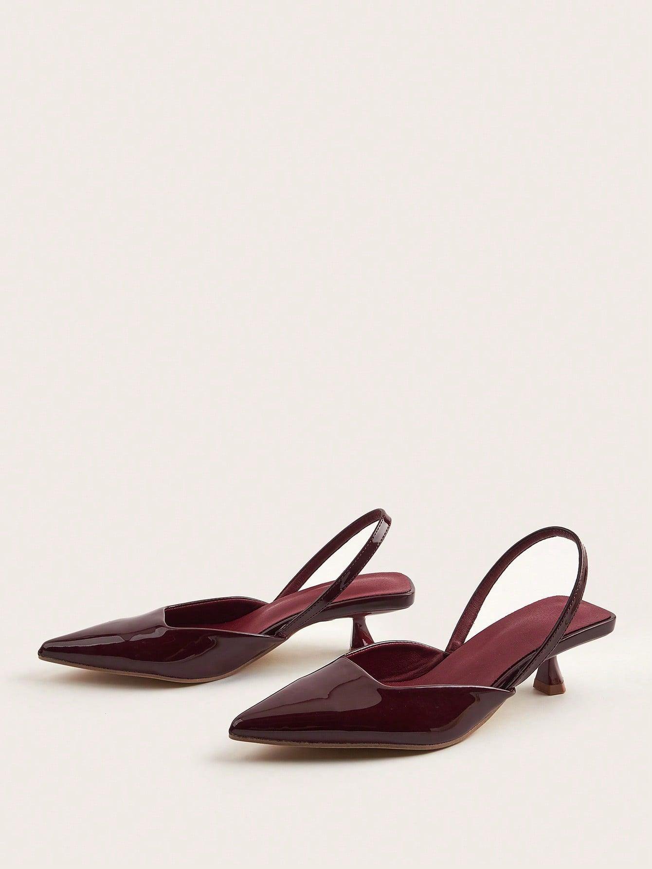 SHEIN BORDOWE LAKIEROWANE CZÓŁENKA SZPIC S06__39