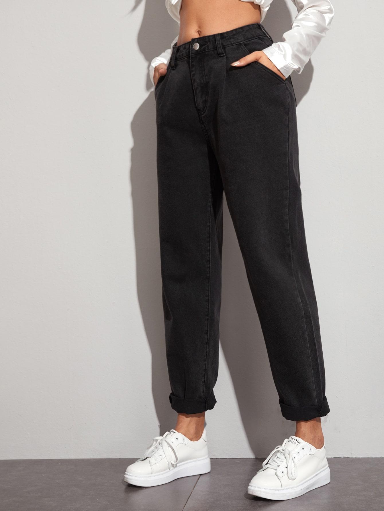 SHEIN CZARNE SPODNIE JEANS S06__S
