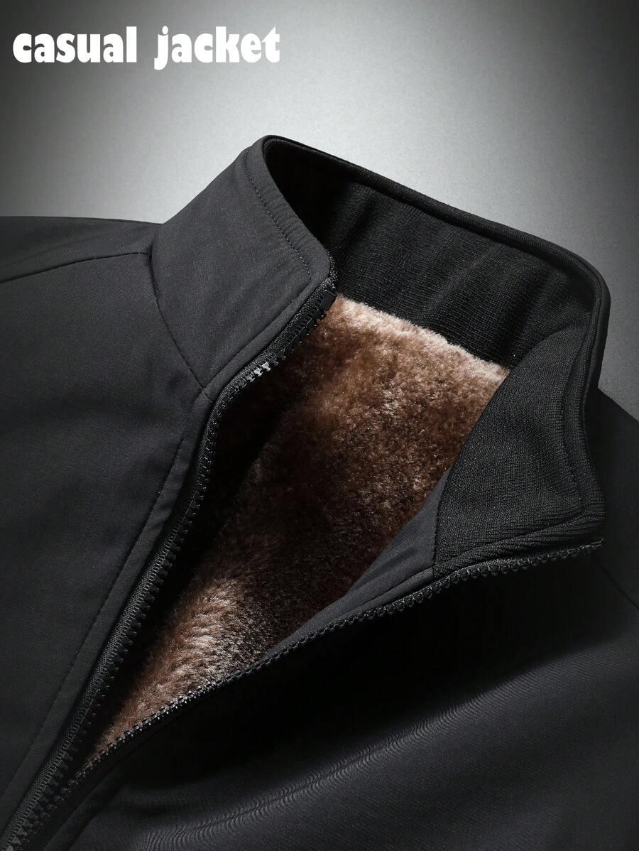 SHEIN GRANATOWA OCIEPLANA KURTKA W01__M