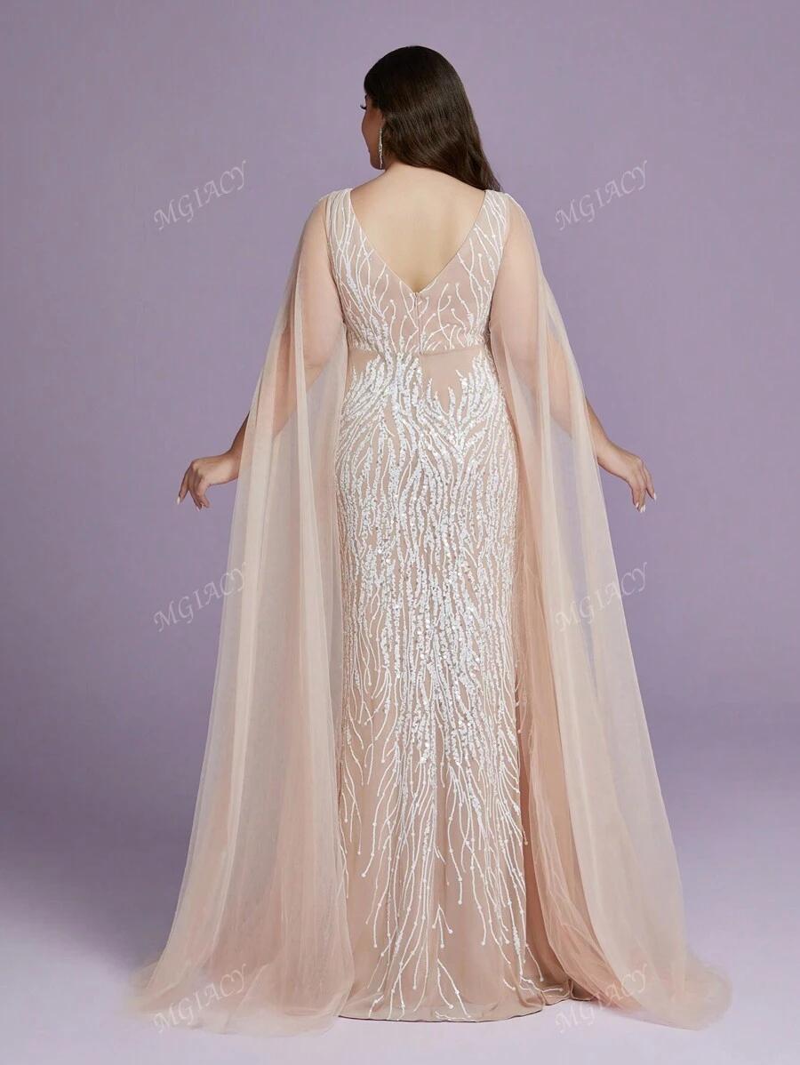 SHEIN BEŻOWA SUKIENKA MAXI ZDOBIENIE S06__52