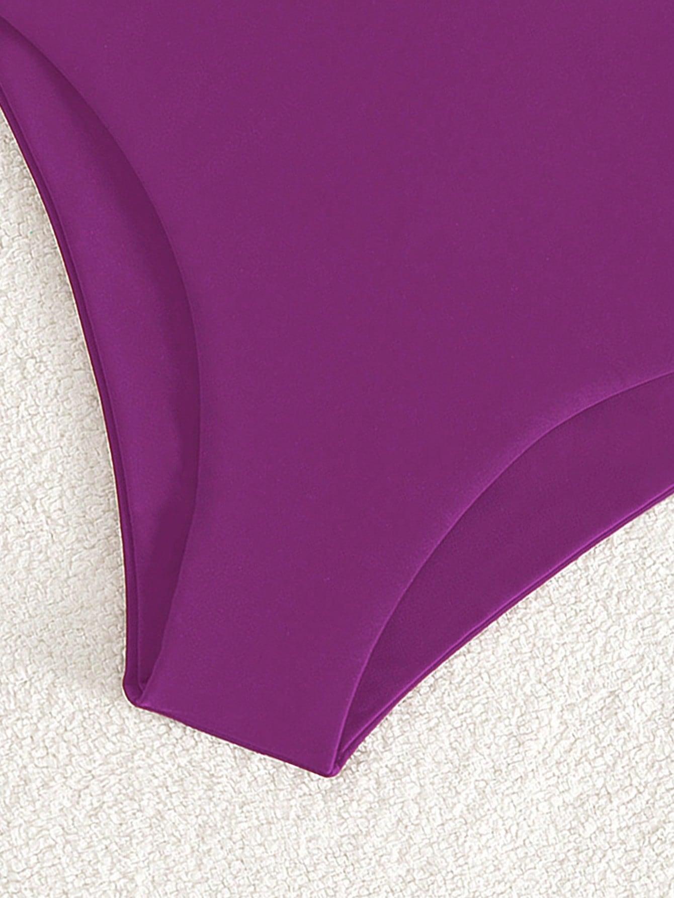 SHEIN FIOLETOWY DÓŁ BIKINI S06__L