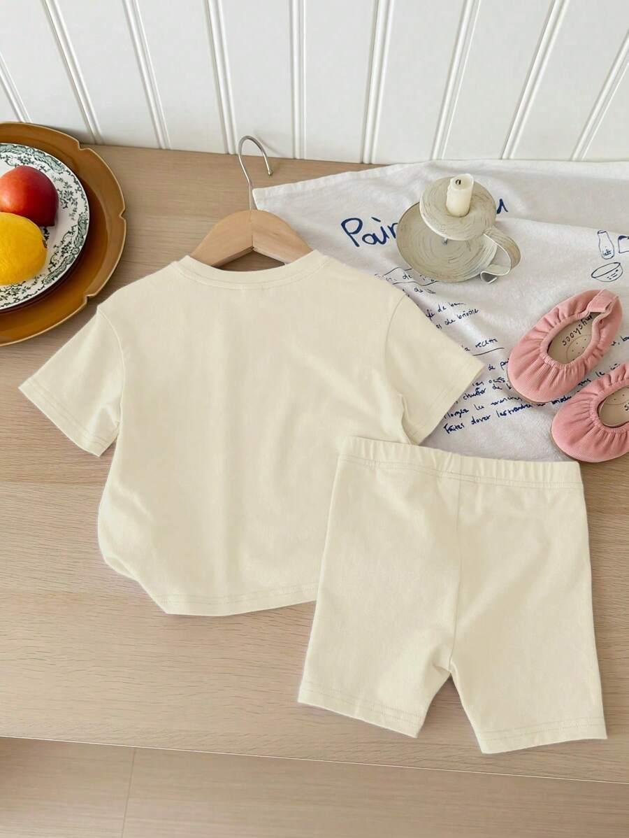 SHEIN ŻÓŁTY KOMPLET BLUZKA SPODENKI S06__80/86