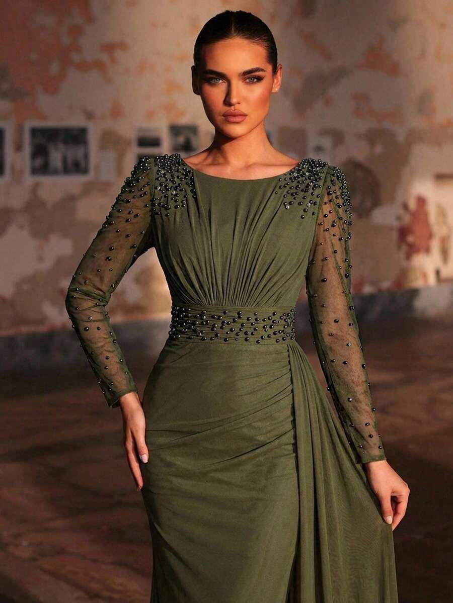 AUREIA ZIELONA MAXI SUKIENKA S06__M