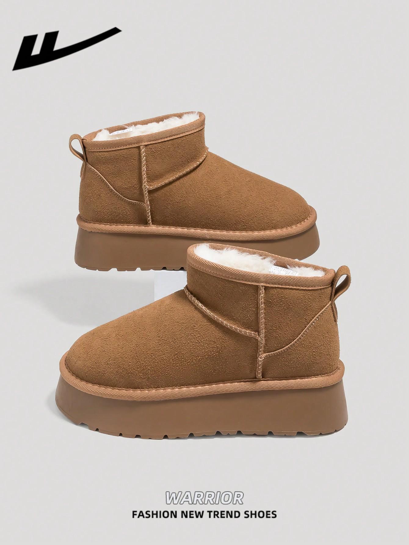 SHEIN BRĄZOWE ŚNIEGOWCE PLATFORMA W01__37,5