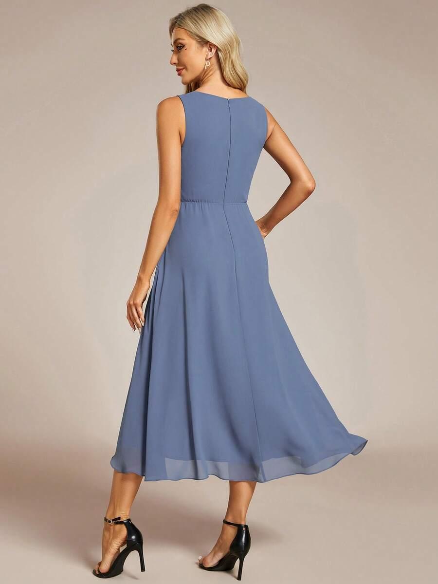 EVERPRETTY NIEBIESKA MIDI SUKIENKA S06__S