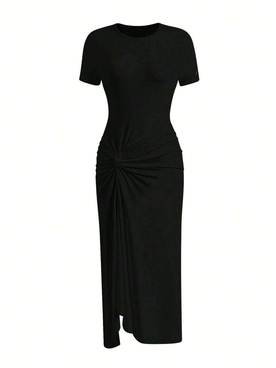 SHEIN CZARNA MAXI SUKIENKA S06__XS