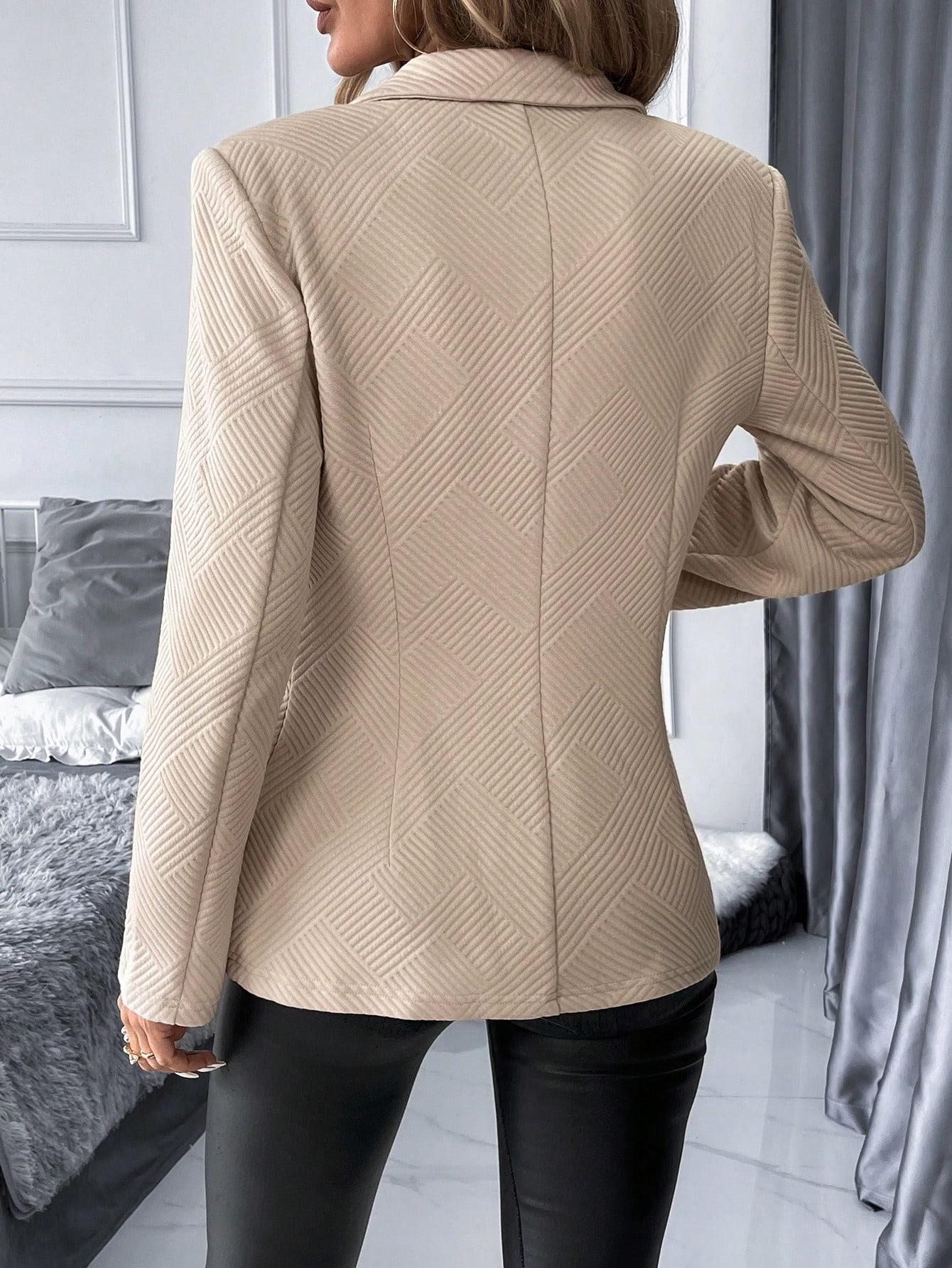 SHEIN BEŻOWA MARYNARKA GUZIK S06__S