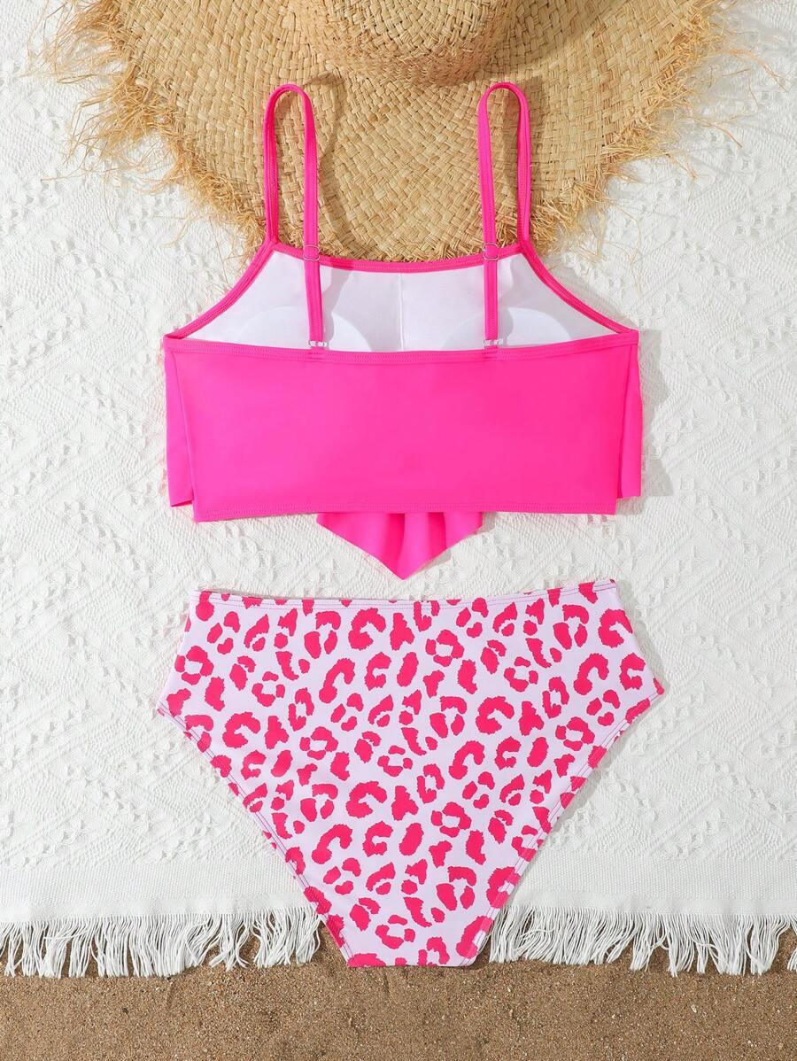 SHEIN DWUCZĘŚCIOWY STRÓJ KĄPIELOWY ANIMAL PRINT S09__166-172