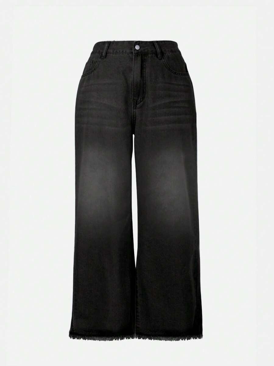 SHEIN SPODNIE JEANS 3/4 PK01__L