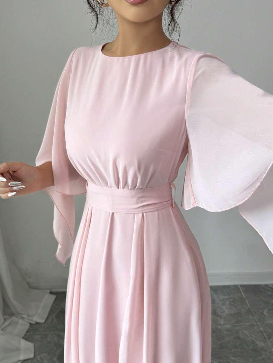 SHEIN RÓŻOWA MAXI SUKIENKA S06__M