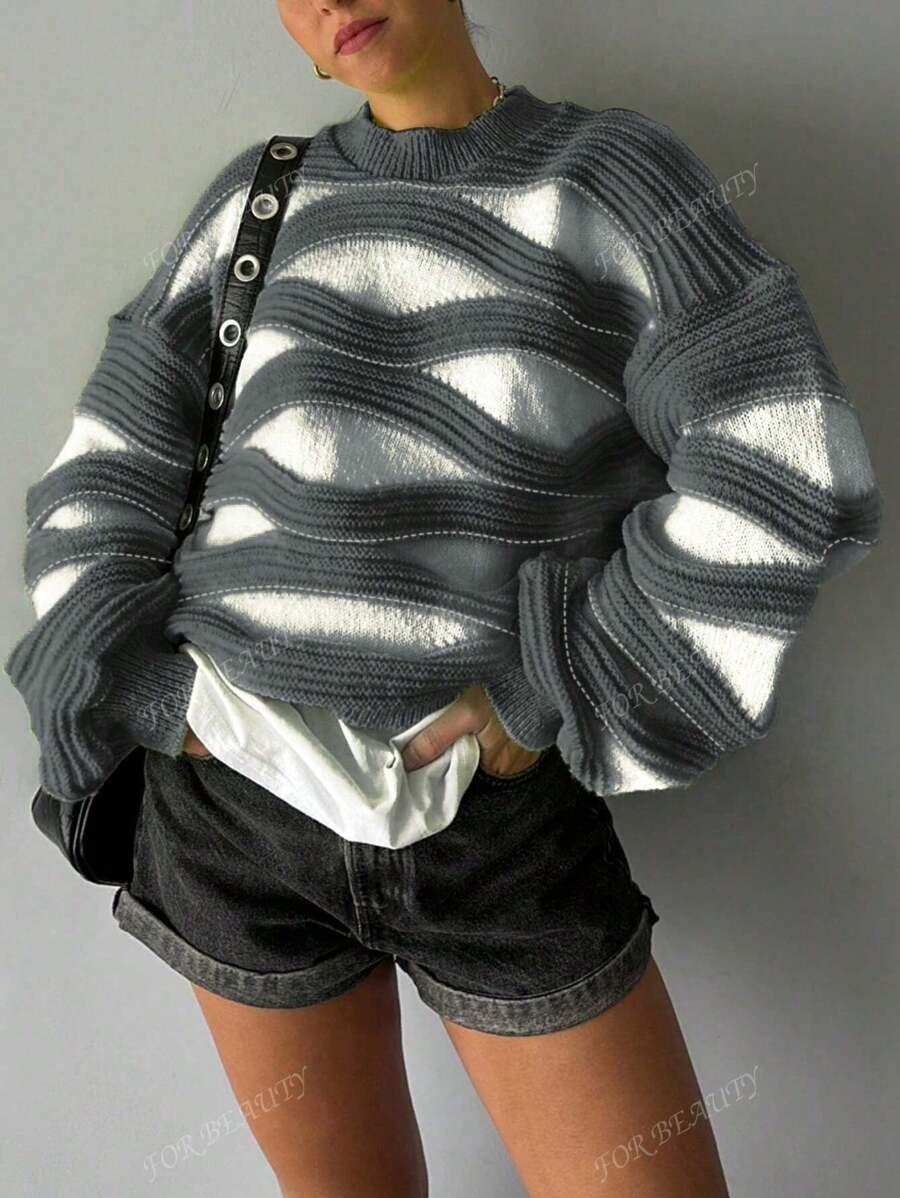 SHEIN SWETER OVERSIZE KONTRAST PK01__M