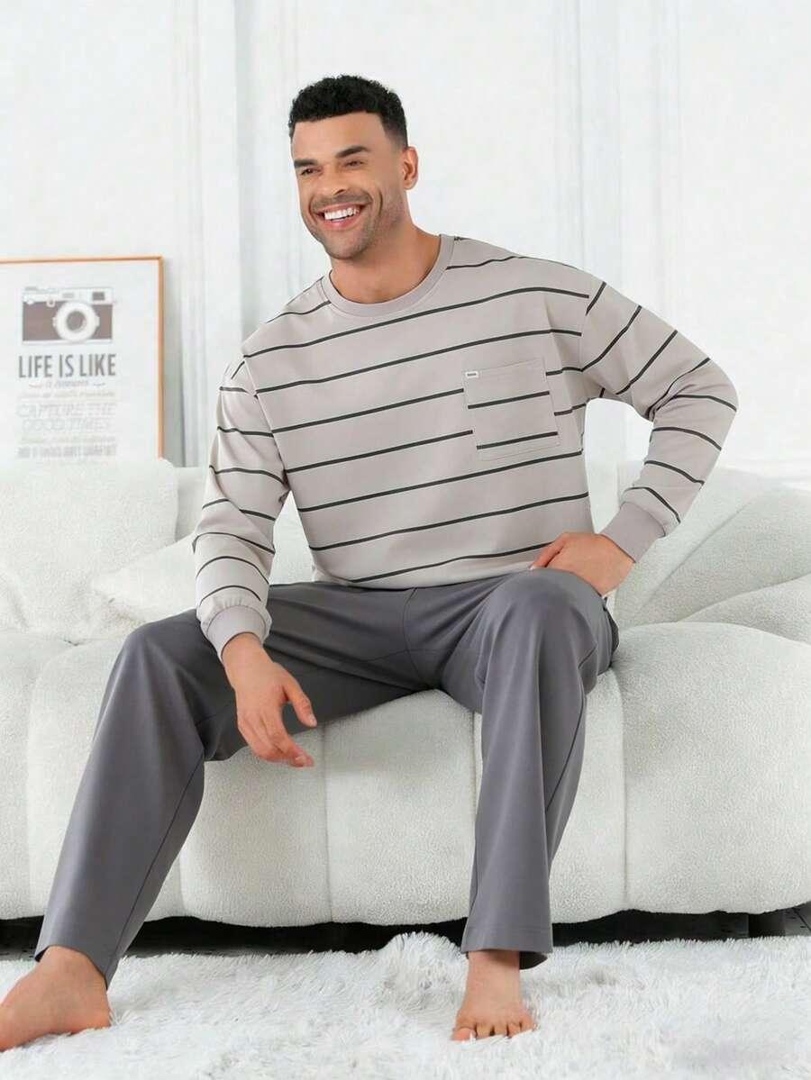 SHEIN KOMPLET PIŻAMA SPODNIE KOSZULKA Z DŁUGIM RĘKAWEM S06__6XL