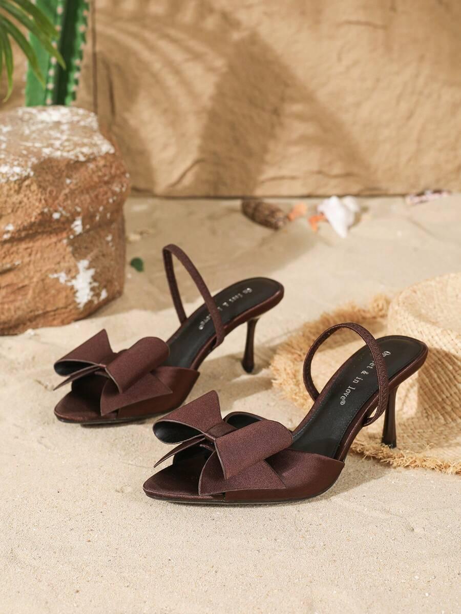 SHEIN BRĄZOWE SANDAŁY OBCAS S06__38