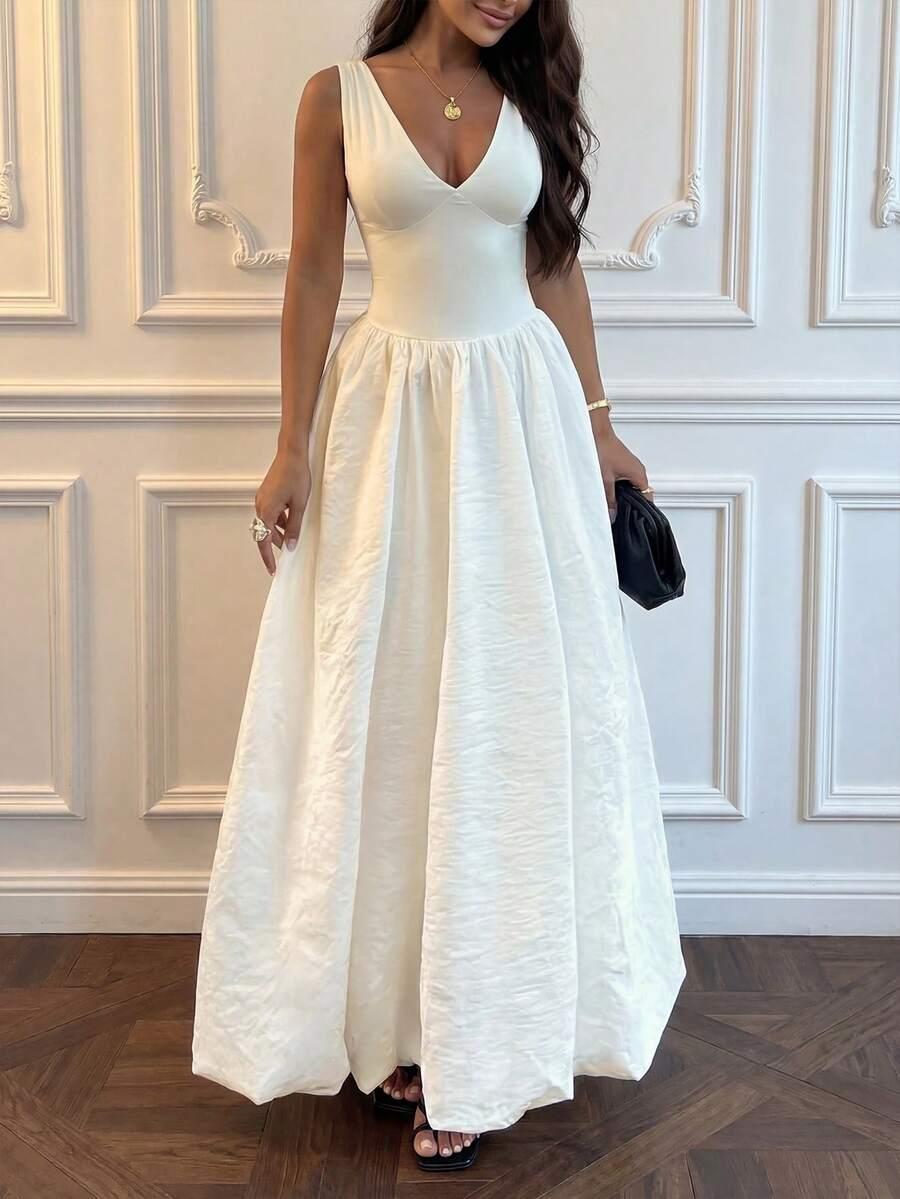 SHEIN BIAŁA MAXI SUKIENKA S06__XL