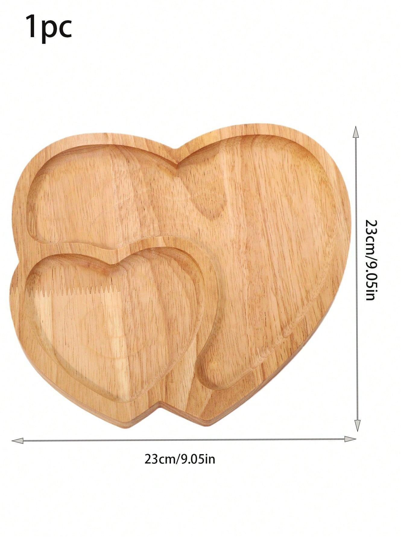 SHEIN DREWNIANA TACA W KSZTAŁCIE SERCA S07__23X23CM