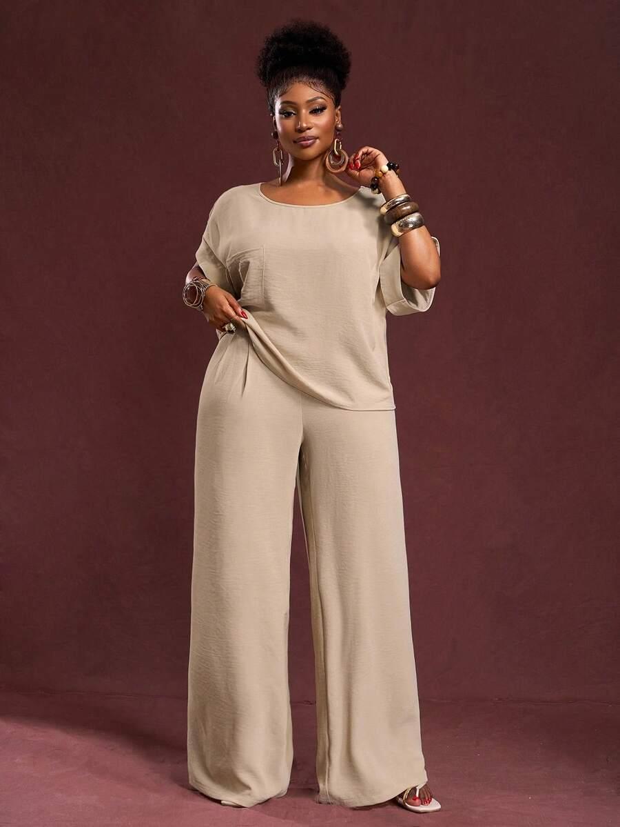 SHEIN BAWEŁNIANA BLUZKA SPODNIE KOMPLET S06__54