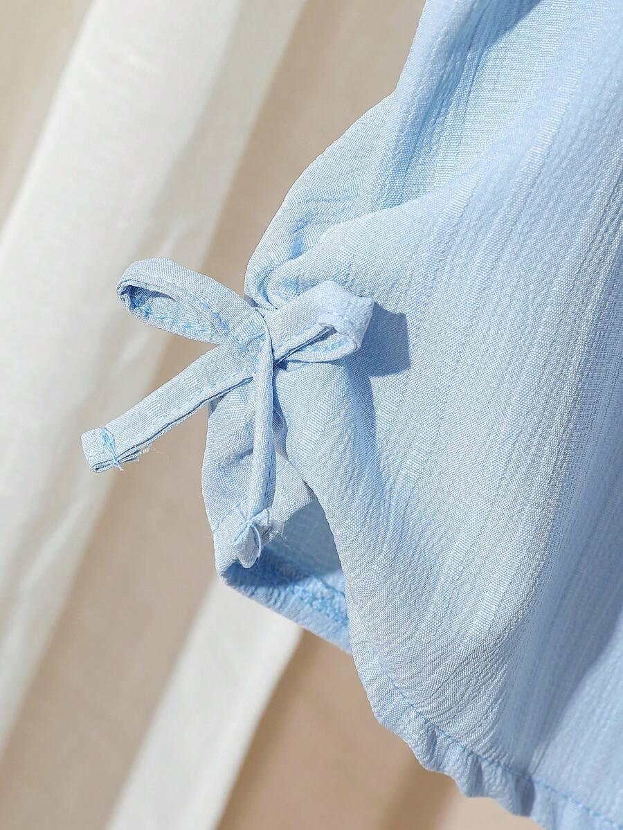 SHEIN NIEBIESKI KOMPLET KOSZULA SPÓDNICA PK01__122/128