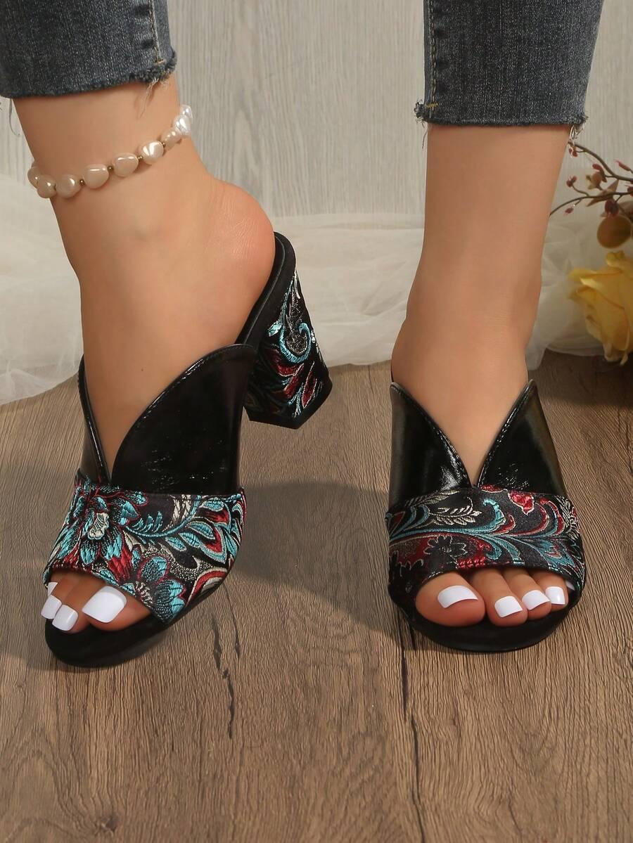 SHEIN CZARNE KLAPKI OBCAS S06__36,5