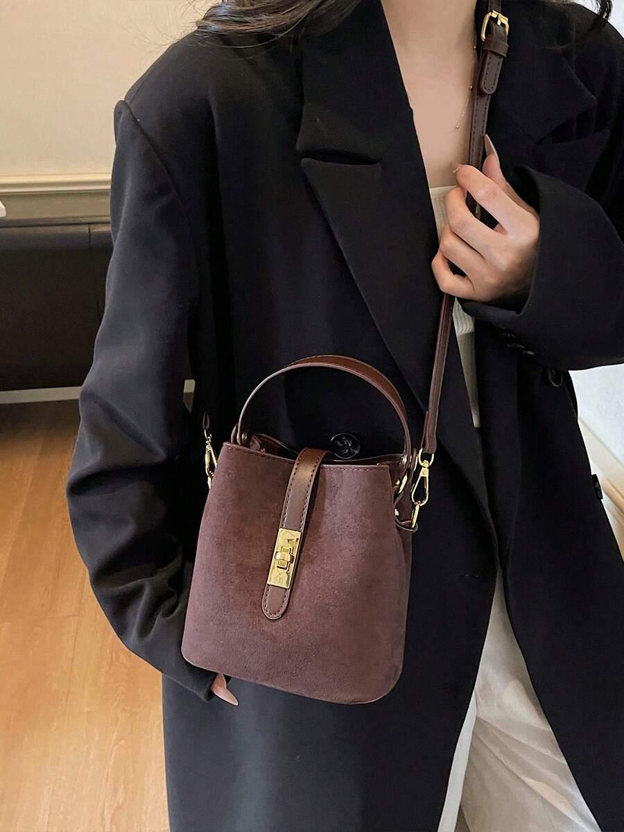 SHEIN BRĄZOWA TOREBKA NA RAMIĘ S07__ 18X11X18