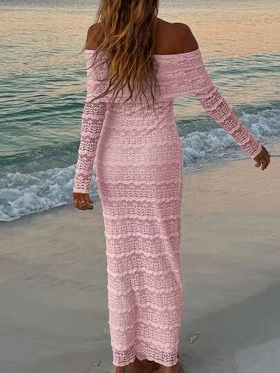 SHEIN RÓŻOWA MAXI SUKIENKA S06__M