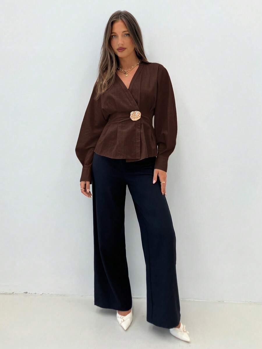 SHEIN BLUZKA DŁUGI RĘKAW S06__L