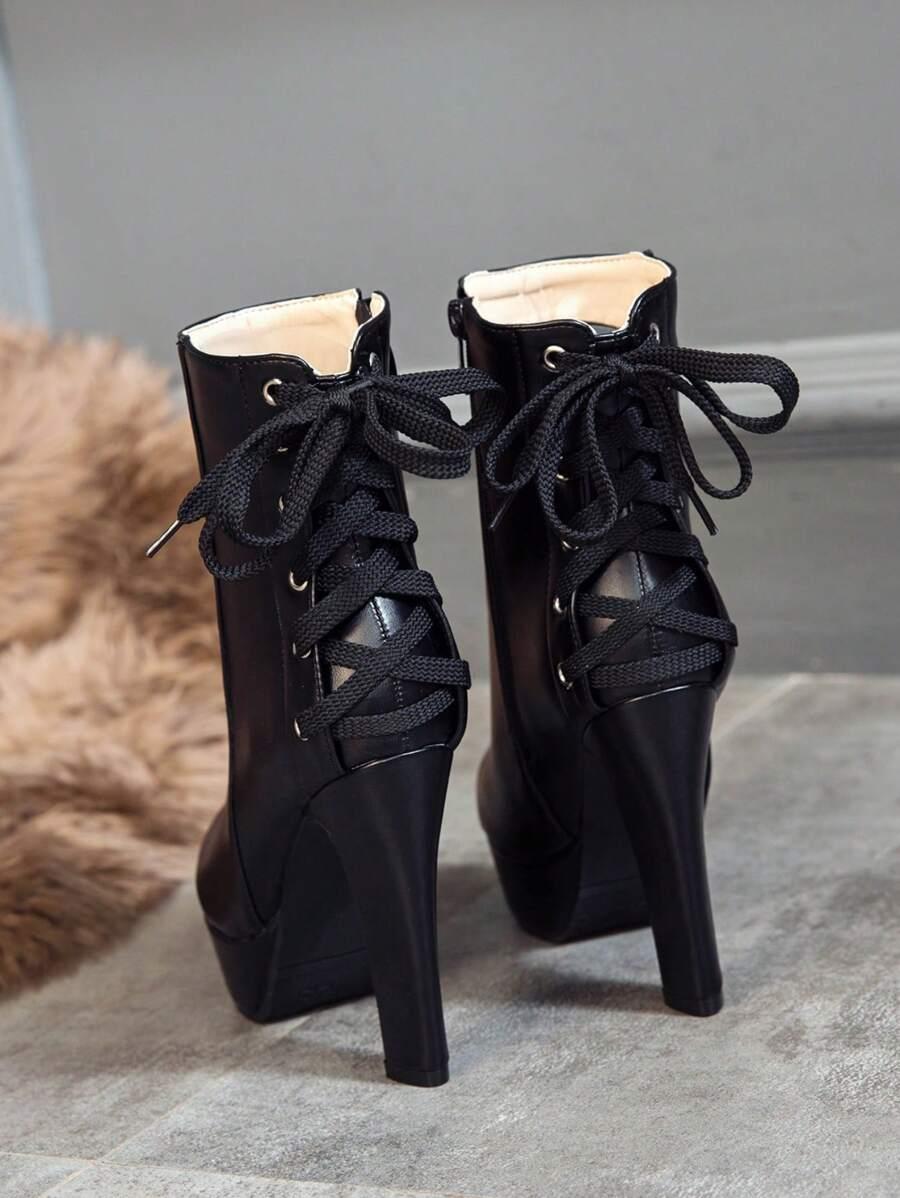 SHEIN CZARNE BOTKI OBCAS W01__40,5