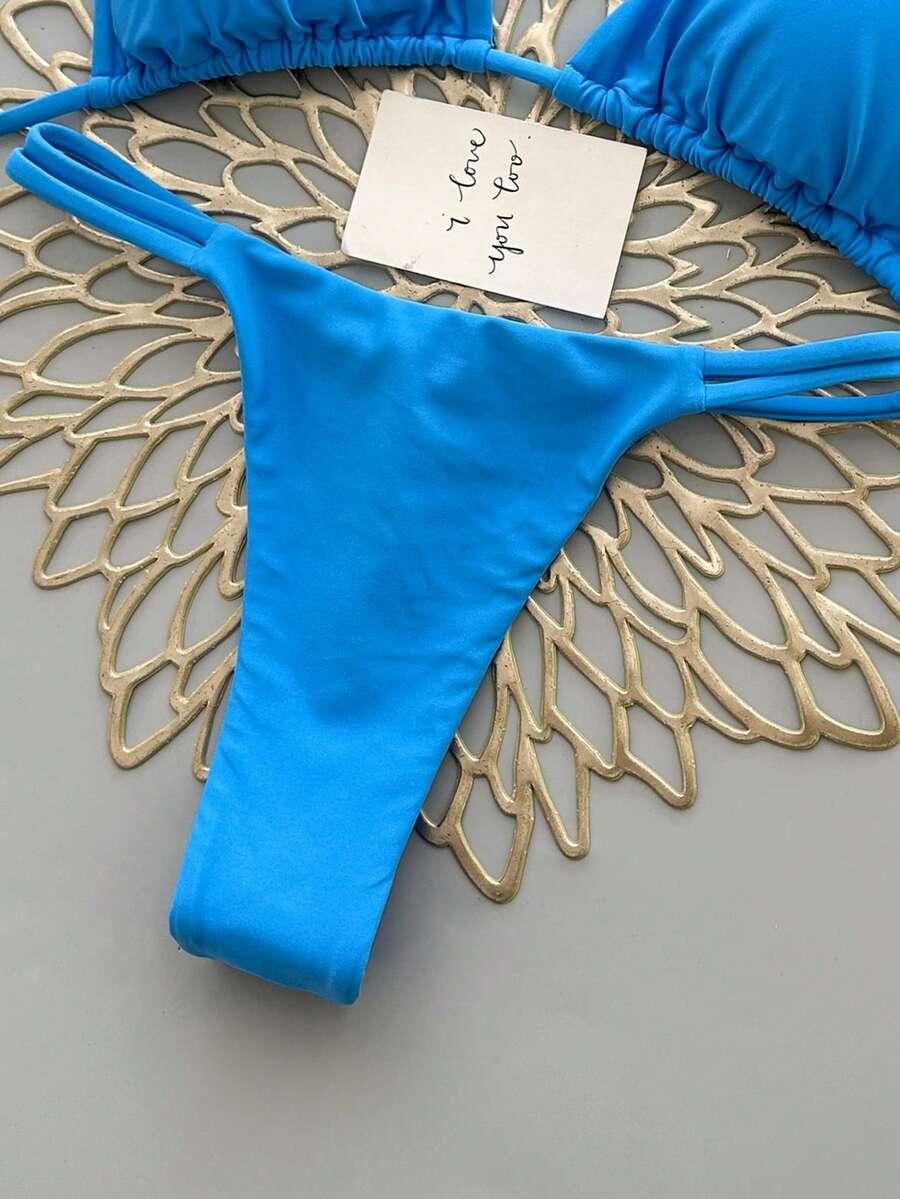 SHEIN NIEBIESKI DWUCZĘŚCIOWY STRÓJ KĄPIELOWY S09__M
