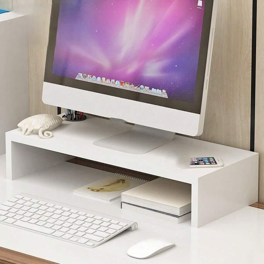 SHEIN BIAŁA PÓŁKA POD MONITOR S07__40X15 CM