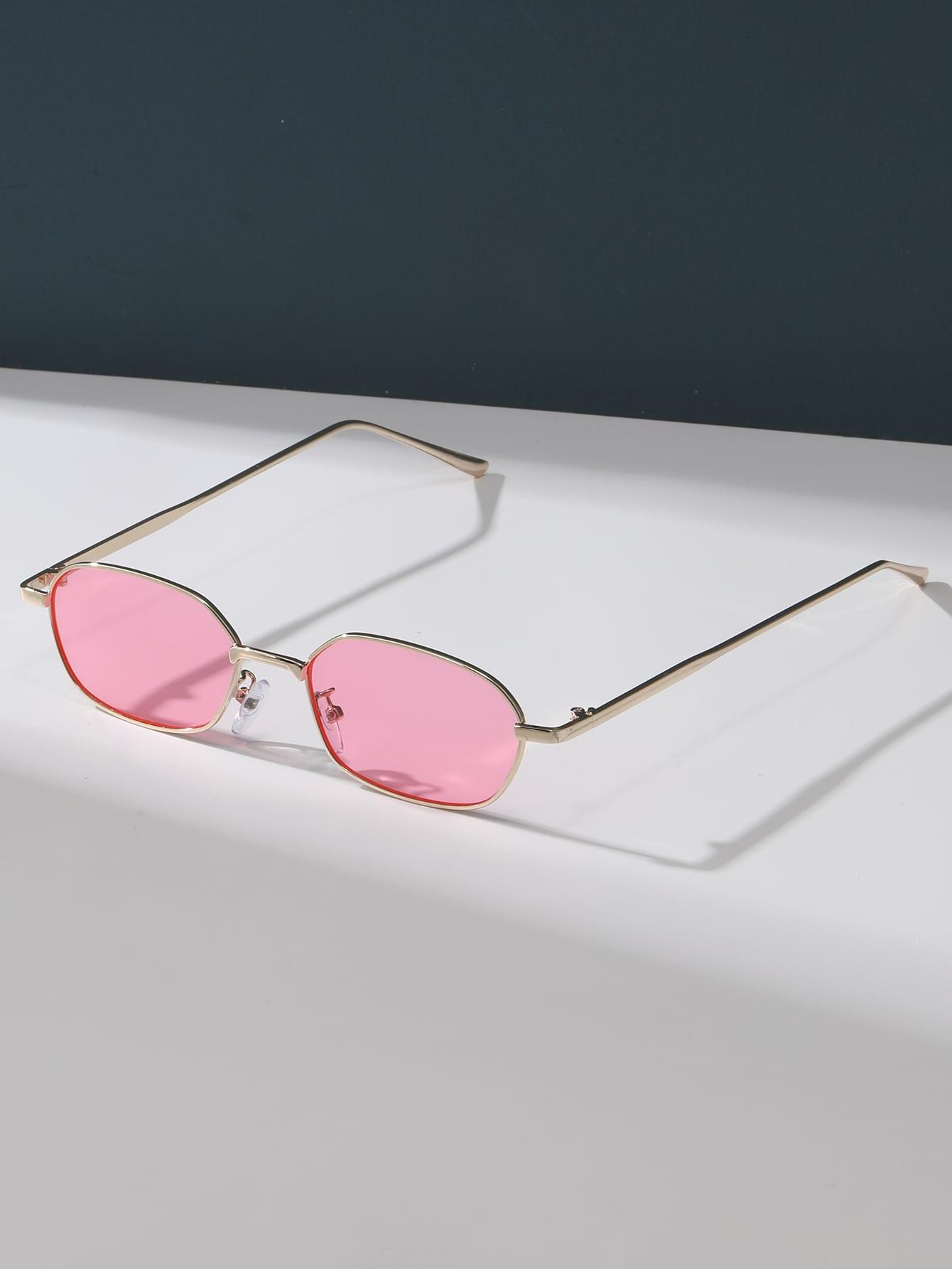 SHEIN OKULARY RÓŻOWE SZKŁA S07__