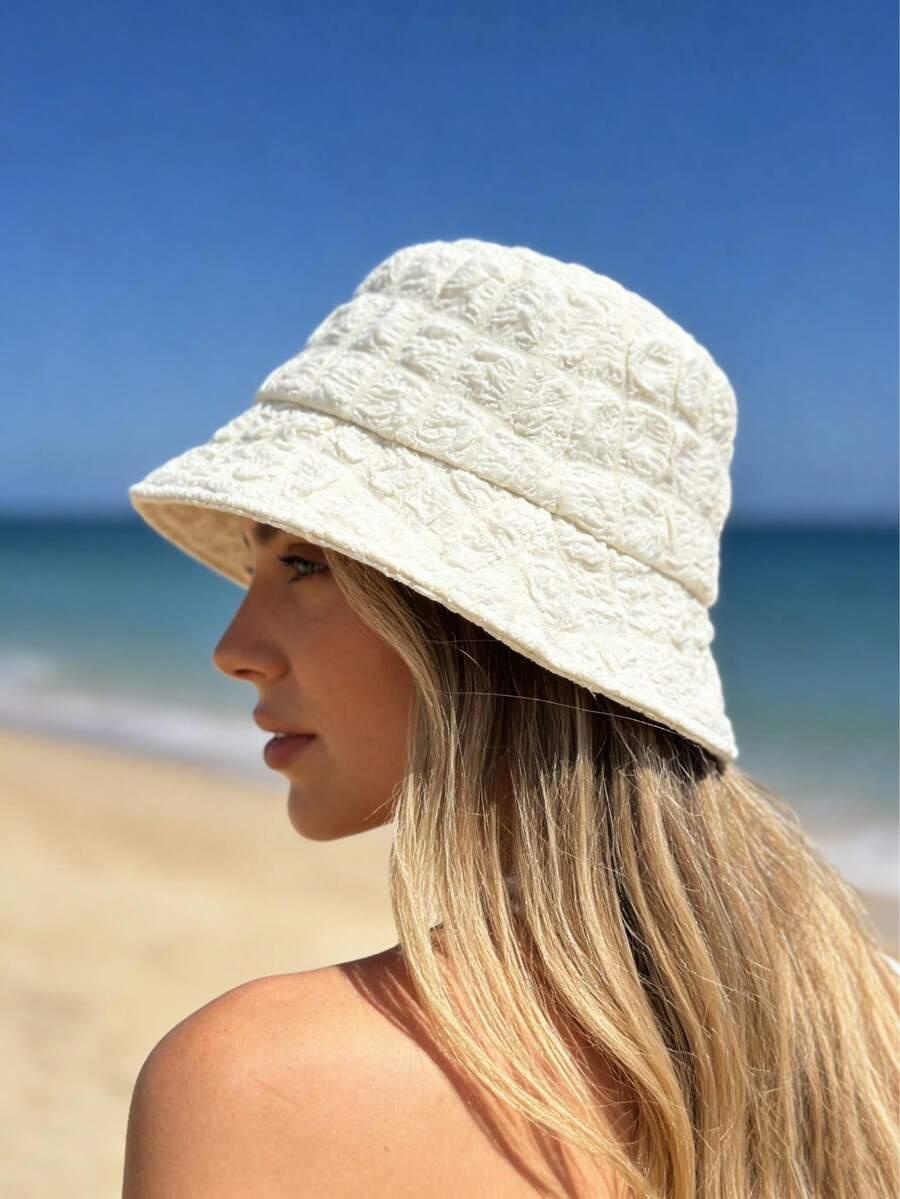 SHEIN BIAŁY KAPELUSZ BUCKET S07__
