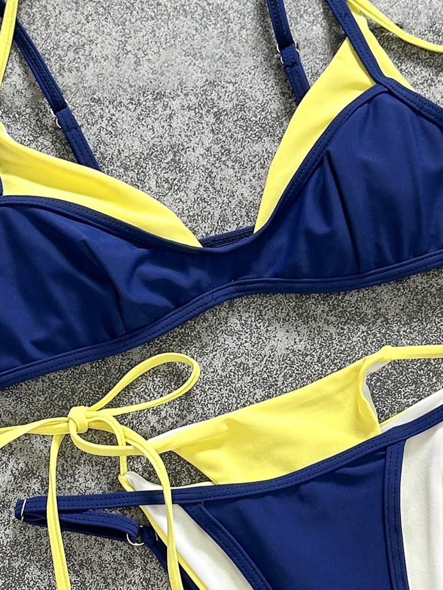 SHEIN DWUCZĘŚCIOWY STRÓJ KĄPIELOWY WIĄZANIE S09__M