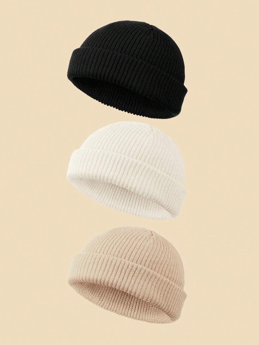 SHEIN CZAPKA BEANIE 3-PACK W01__40-45CM