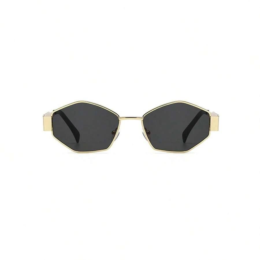 SHEIN OKULARY PRZECIWSŁONECZNE ZŁOTE OPRAWKI S07