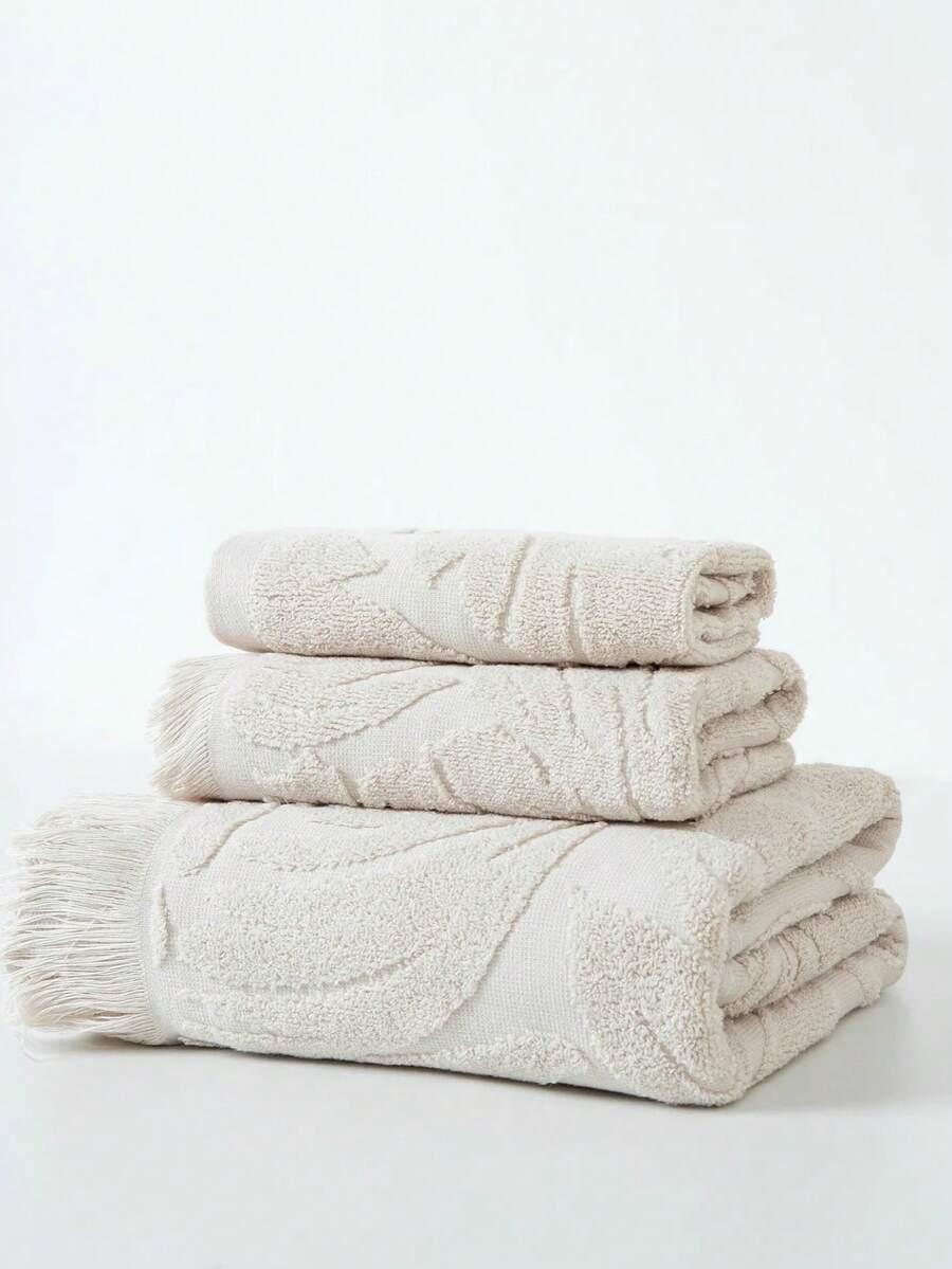 SHEIN BEŻOWY RĘCZNIK NADRUK S07__34X74
