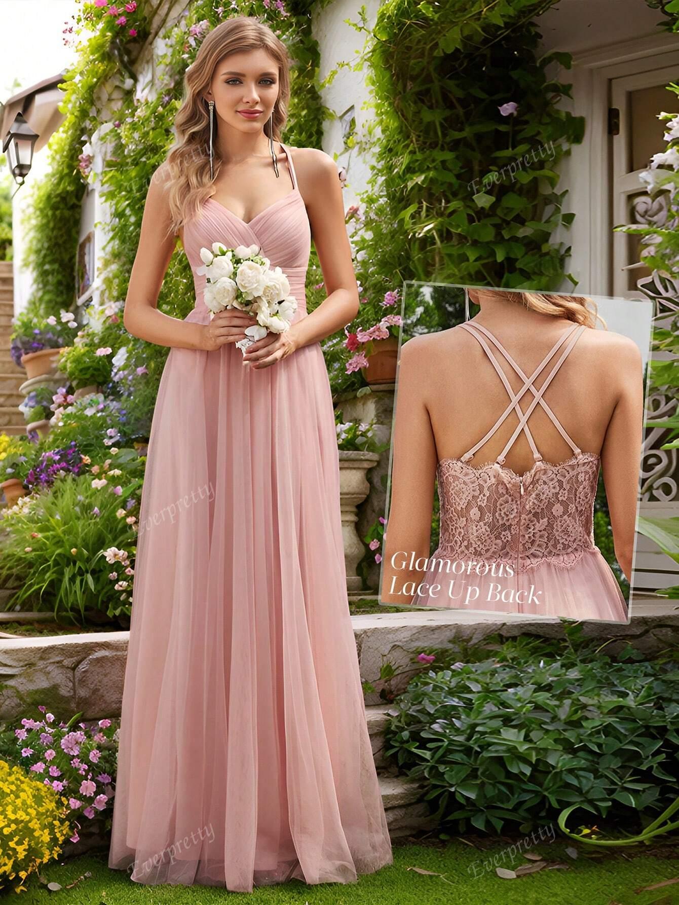 SHEIN RÓŻOWA MAXI SUKIENKA S06__XS