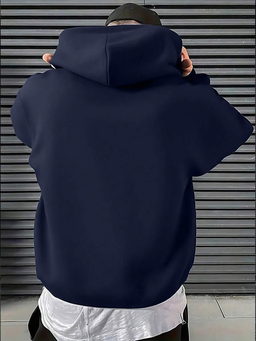 SHEIN GRANATOWA BLUZA Z KAPTUREM S06__S
