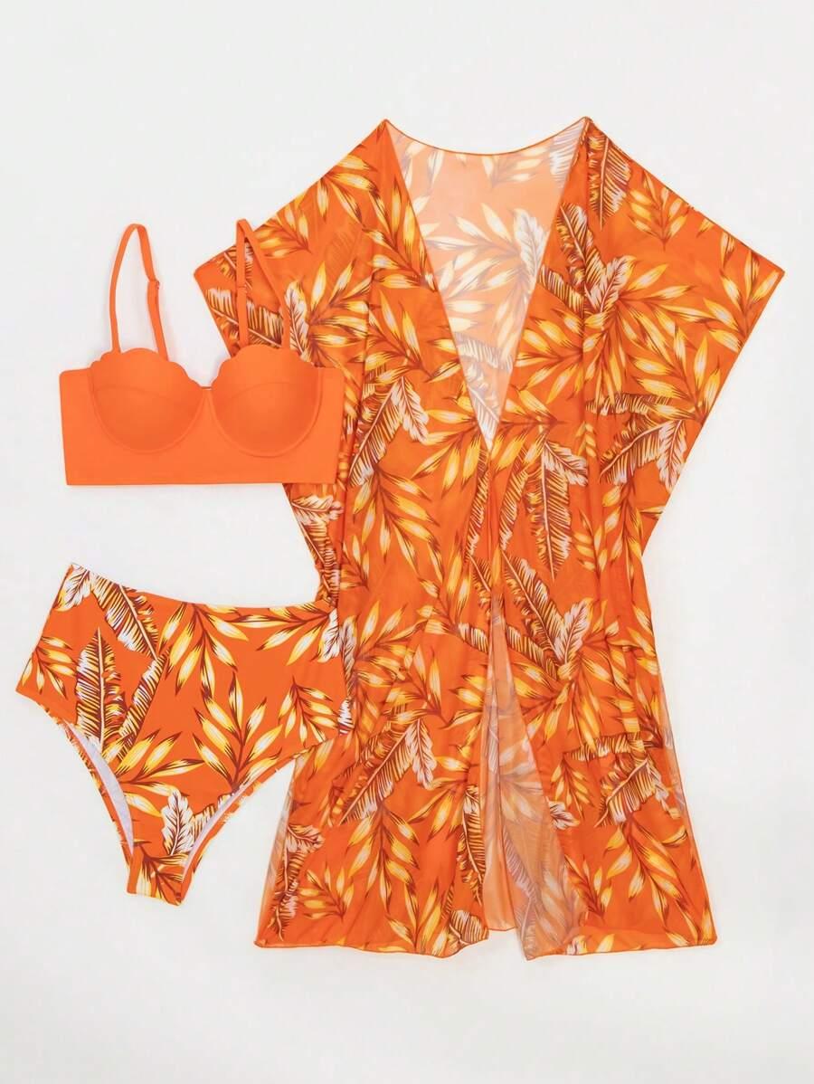 SHEIN DWUCZĘŚCIOWY STRÓJ KĄPIELOWY NARZUTKA KOMPLET S09__M