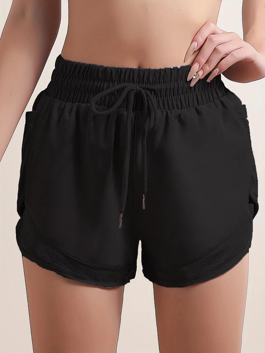 SHEIN CZARNE SPODENKI KIESZENIE S06__S