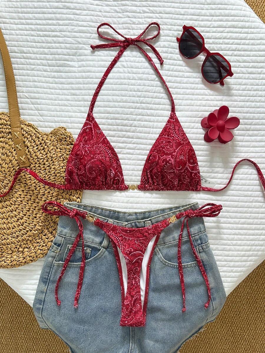SHEIN DWUCZĘŚCIOWY STRÓJ KĄPIELOWY S09__M