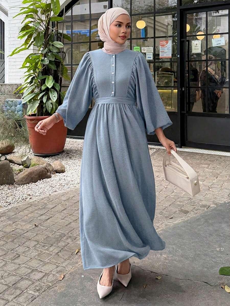DAZY SUKIENKA MAXI DŁUGI RĘKAW S06__XL