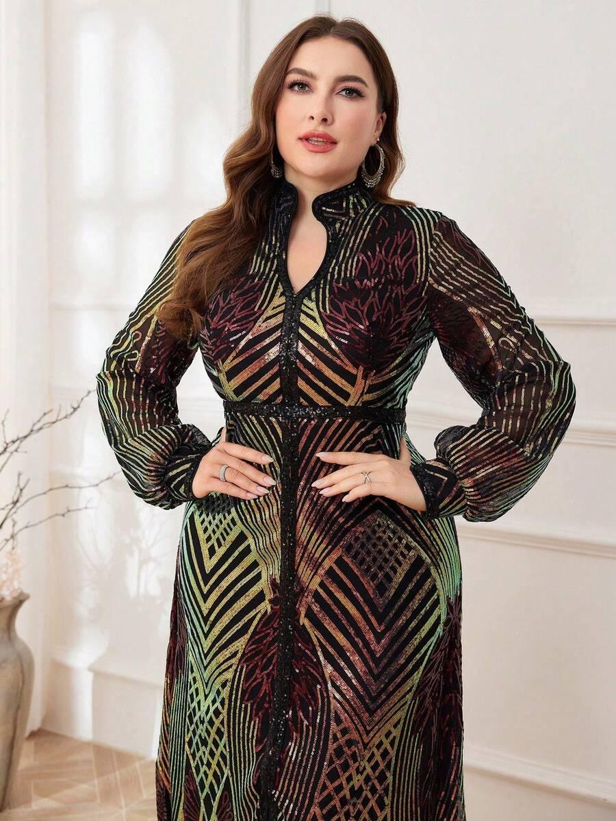 SHEIN MAXI SUKIENKA CEKINY S06__46
