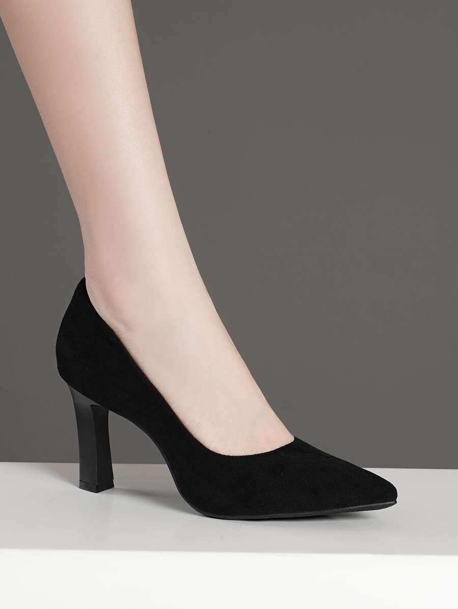 SHEIN CZARNE CZÓŁENKA OBCAS IMITACJA ZAMSZU S06__36