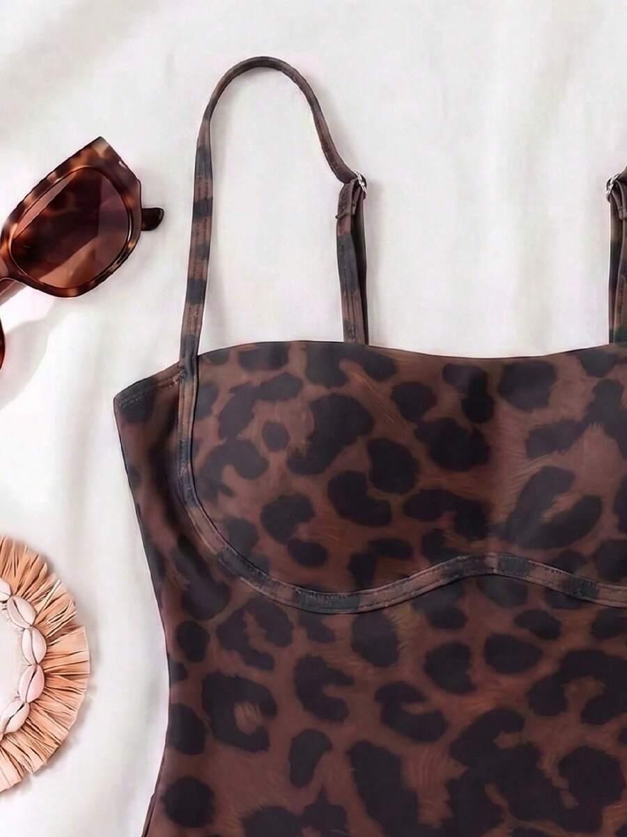 SHEIN JEDNOCZĘŚCIOWY STRÓJ KĄPIELOWY ANIMAL PRINT S09__XL
