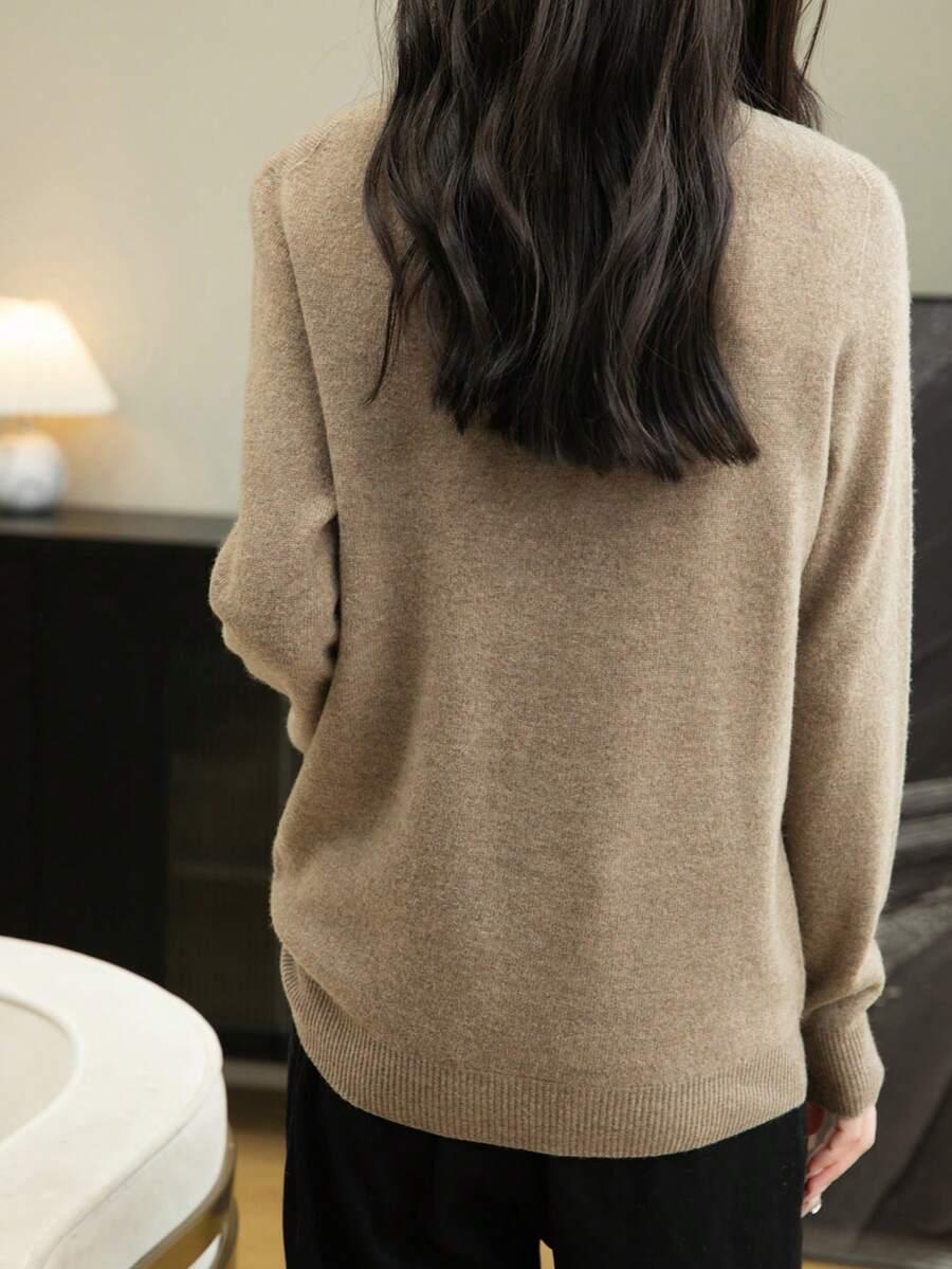 SHEIN BEŻOWY SWETER WEŁNIANY S06__XL