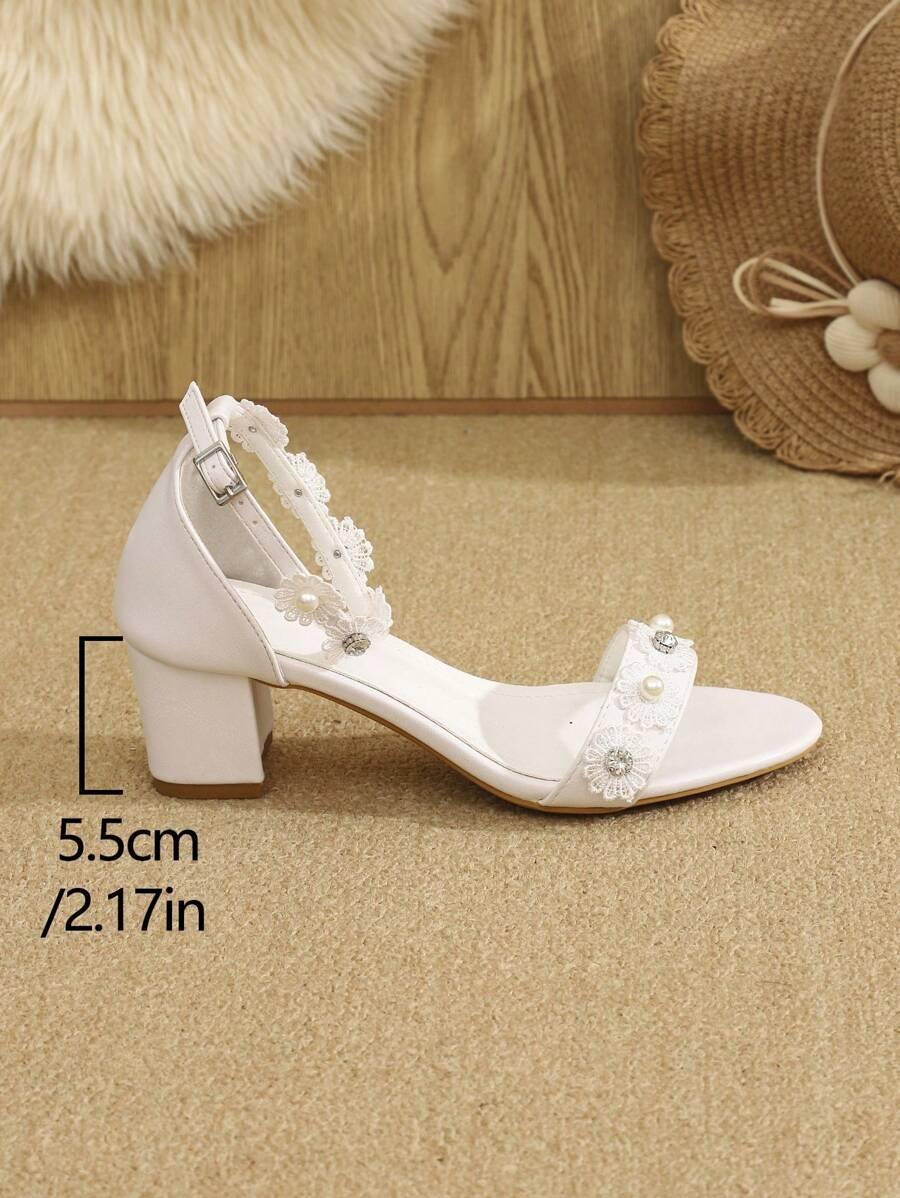 SHEIN BIAŁE SANDAŁY ZDOBIENIE S06__38