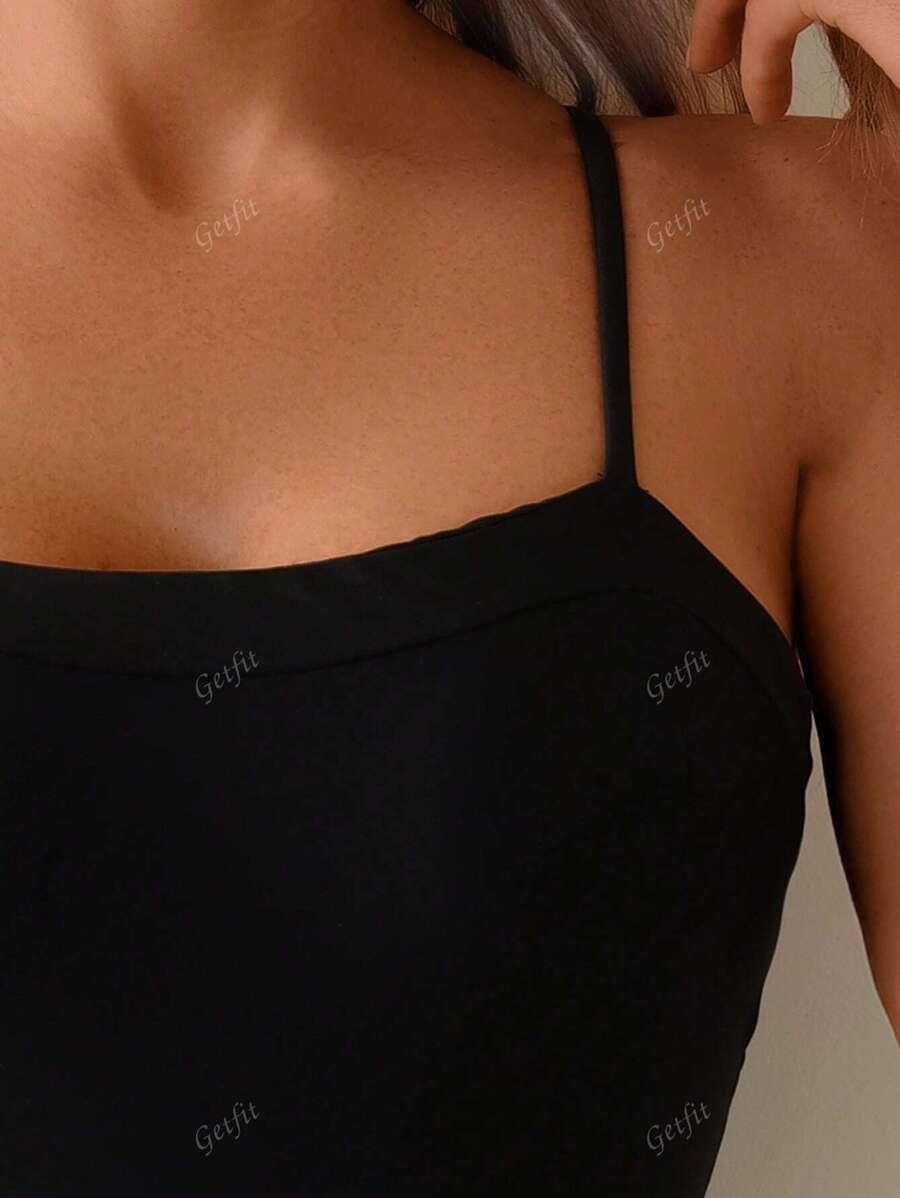 SHEIN CZARNY JEDNOCZĘŚCIOWY STRÓJ KĄPIELOWY S09__XL